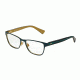 Dolce&amp;Gabbana DG1273 Single Vision Prescription Eyeglasses 1271-53 - Top Petroleum On Gold Frame