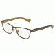 Dolce&amp;Gabbana DG1273 Single Vision Prescription Eyeglasses 1272-53 - Top Grey On Gold Frame