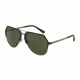 Dolce&amp;Gabbana DG2151 Sunglasses 01/71-59 - Black Gunmetal Frame, Dark Green Lenses