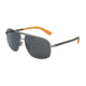 Dolce&amp;Gabbana DG2154 Single Vision Prescription Sunglasses DG2154-126281-61 - Lens Diameter 61 mm, Frame Color Gunmetal Rubber
