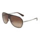 Dolce&amp;Gabbana DG2162 Sunglasses 04/13-37 - Gunmetal Frame, Brown Gradient Lenses
