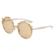 Dolce&amp;Gabbana DG2177 Single Vision Prescription Sunglasses DG2177-129873-53 - Lens Diameter 53 mm, Frame Color Pink Gold