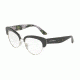 Dolce&amp;Gabbana DG3247 Eyeglass Frames 3161-53 - Grey On Print Hydrangea Frame