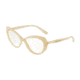 Dolce&amp;Gabbana DG3264F Eyeglass Frames 3084-54 - Beige Horn Frame