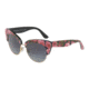 Dolce&amp;Gabbana DG4277 Sunglasses 31278G-52 - Print Rose On Black Frame, Grey Gradient Lenses