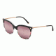Dolce&amp;Gabbana DG4333 Sunglasses 3173W9-55 - Top Black On Print Rose/stripe Frame, Pink Bigradient Purple Lenses