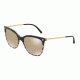 Dolce&amp;Gabbana DG4333 Sunglasses 31746E-55 - Top Black On Duble Leoprint Frame, Grad Light Brown Mirror Gold Lenses