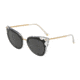 Dolce&amp;Gabbana DG4340 Progressive Prescription Sunglasses, 51mm, Top Black On Crystal, DG4340-675-87-51-PRO