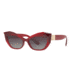 Dolce&amp;Gabbana DG6123 Progressive Prescription Sunglasses, 54mm, Transparent Bordeaux, DG6123-15518G-54-PRO