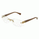 Dolce&amp;Gabbana ICONIC LOGO DG1278 Bifocal Prescription Eyeglasses 488-52 - Pale Gold Frame