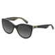 Dolce&amp;Gabbana LIP GLOSS DG4192 Sunglasses 27378G-53 - Top Black/glitter Gold Frame, Gray Gradient Lenses