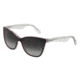 Dolce&amp;Gabbana LIP GLOSS DG4193 Sunglasses 27948G-56 - Black/peral Fuxia/crystal Frame, Grey Gradient Lenses