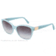 Dolce&amp;Gabbana LOGO PLAQUE DG4195 Sunglasses 27308G-56 - Matte Aquamarine Frame, Gray Gradient Lenses
