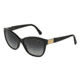 Dolce&amp;Gabbana LOGO PLAQUE DG4195 Sunglasses 501/8G-56 - Black Frame, Gray Gradient Lenses