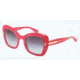 Dolce&amp;Gabbana PEARL DG4205 Sunglasses 27758G-49 - Top Crystal On Pearl Red Frame, Grey Gradient Lenses