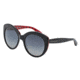 Dolce&amp;Gabbana POIS DG4227 Sunglasses 2871T3-54 - Black/Pois Black/Red Frame, Polar Grey Gradient Lenses