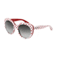 Dolce&amp;Gabbana POIS DG4227 Sunglasses 28758G-54 - Red Pois/whte/red Frame, Grey Gradient Lenses