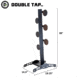 Double Tap Industries .22LR Rimfire Dueling Tree Reactive Steel Target w/Ground Base, Raw/Black, RT-DT-RIM