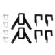 Double Tap Industries 2x4 Hybrid DIY Target Stand Bracket Kit for Steel Targets, Stand Kit w/ Quick Pins and 2X4 Strap Hangers, Black, TS-CK-2x4