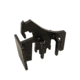 Double Tap Industries 3/8in AR500 8in Target w/2x4 Armored Knockdown Hanger, Raw/Black, TS-2x4-KD