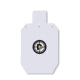Double Tap Industries 3/8in AR500 Steel Silhouette Target, 18x30in, White, ST100-05