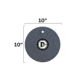 Double Tap Industries 3/8in Steel Round AR500 Target, Raw, 10in, SC-10P