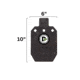Double Tap Industries 33% IPSC Rimfire Steel Silhouette Target, Raw, 6in x 10in, ST33-RIM