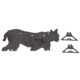 Double Tap Industries AR500 Bobcat Target w/Reactive Vital, Raw, RT-GT-BOB