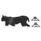 Double Tap Industries AR500 Bobcat Target w/Reactive Vital, Raw, RT-GT-BOB