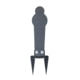 Double Tap Industries AR500 Target w/Ground Stake, Raw/Black, 16in, PT-GS-16