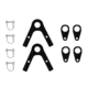 Double Tap Industries Conduit DIY Target Stand Bracket Kit for Steel Targets, Conduit Brackets &amp; Quick Pins w/Chain/Strap Hanging Brackets, Black, TS-CK-S