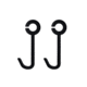 Double Tap Industries Conduit J-Hook Target Hanging Brackets, Black, GH6-K