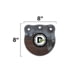 Double Tap Industries Heavy Duty 1/2in AR500 Steel Gong Target, Raw, 8in, G800-HD