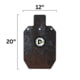 Double Tap Industries Heavy Duty 1/2in AR500 Steel Silhouette Target IPSC, Raw, 12in x 20in, ST66-HD