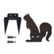 Double Tap Industries Rimfire Squirrel Ground Stake Popper Target, Raw/Black, PT-GS-SQ-RIM