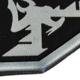 DoubleStar Logo Patch, Black with Grey Outline, DS-Logopatch