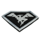 DoubleStar Logo Patch, Black with Grey Outline, DS-Logopatch