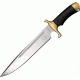 Down Under Knives Toothpick Fixed Blade Knife, 11.25in, Stainless Blade, Black Leather Wrapped Handle DUKTP