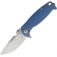 DPx Gear HEST-F Framelock Folding Knife, Blue, Blue textured titanium handle, DPHSF010