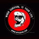 DPx Gear Logo Insignia, Black and Red, Mr. DP Slogan Sticker DPLSS005