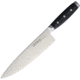 Dragon by Apogee Dragon Chefs Knife, 9 satin finish CTS-BD1 stainless blade, FDA approved black resin and linen canvas micarta , DRGN-CHEF-0900