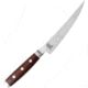Dragon by Apogee Fillet Knife 6in Fixed Blade Knife, 10.5in Overall, 6in Satin Cts-Bd1 SS Blade, SS Bolster, Fda Approved Red Resin And Linen Canvas Micarta Handle, DRGF-FILE-0600