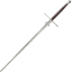 Dragon King Competition Federschwert, 38.25 satin finish spring steel blade, Brown cord wrapped handle, SM36070