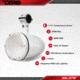 DS18 HYDRO 1.75in Driver Wakeboard Pod Tower Speaker w/RGB LED Lights - 900W - Single, White, NXL-DTW