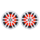 DS18 HYDRO 8in 2-Way Marine Speakers w/RGB LED Lights 375W, White, NXL-8