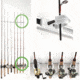 Du-Bro Trac-A-Rod 2 foot Fishing Rod Rack, Silver/Black, 1080B