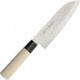 Due Cigni Santoku Maple Handle,11 1/2in Kitchen Knives, 11 1/2in Overall, 6 3/4in SS Blade, Natural Maple Handle With Black Composition Trim, HH01/17.5