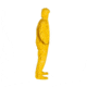 DuPont Tychem 2000 Coveralls w/Standard Hood and Attached Socks, Taped Seams, Yellow, 5XL, 4 Pack, QC122TYL5X0004