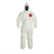 DuPont Tychem 4000 Coverall w/Hood, Elastic Wrists and Ankles, White, Large, 12 Pack, SL127BWHLG00