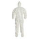 DuPont Tychem 4000 Coverall w/Standard Fit Hood and Attached Socks, White, L, 12 Pack, SL122BWHLG00
